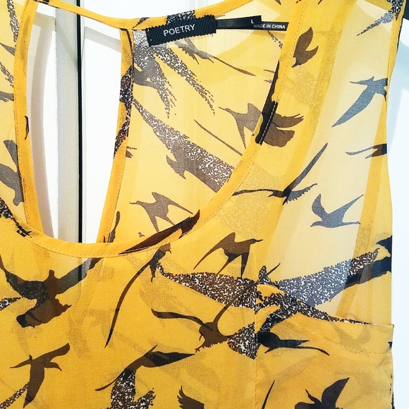 Poetry ~ Yellow and Black ~ Open Back ~ Size Large - Picture 4 of 4